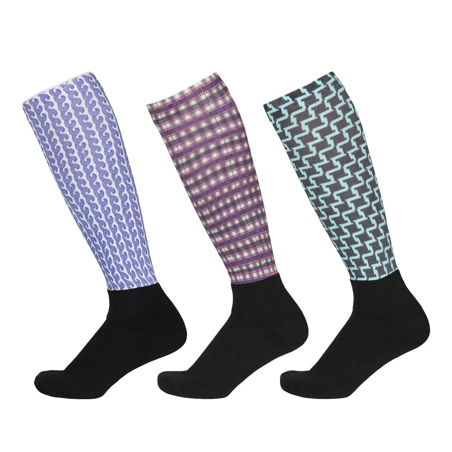 Equine Couture Ladies Lola Padded Knee Hi Boot Socks - 3 Pack - Breeches.com - Flyclothing LLC