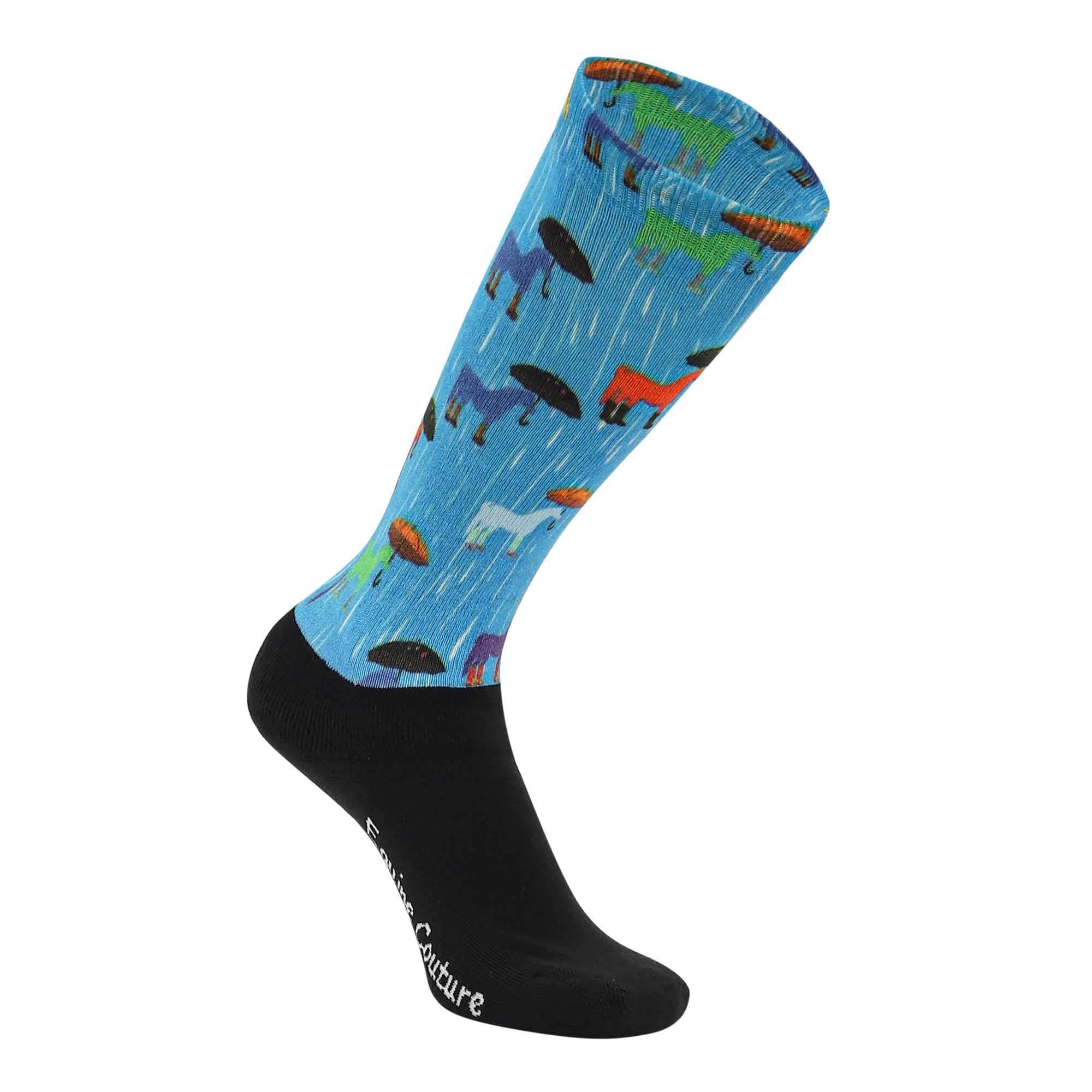 Equine Couture Children'S OTC Boot Socks- Rainy Day Ponies - Breeches.com - Flyclothing LLC