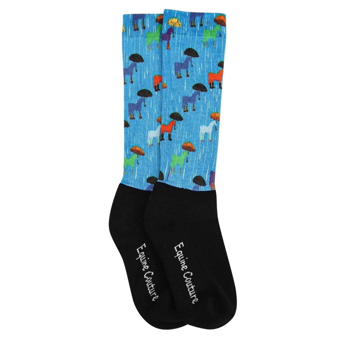 Equine Couture Children'S OTC Boot Socks- Rainy Day Ponies - Breeches.com - Flyclothing LLC