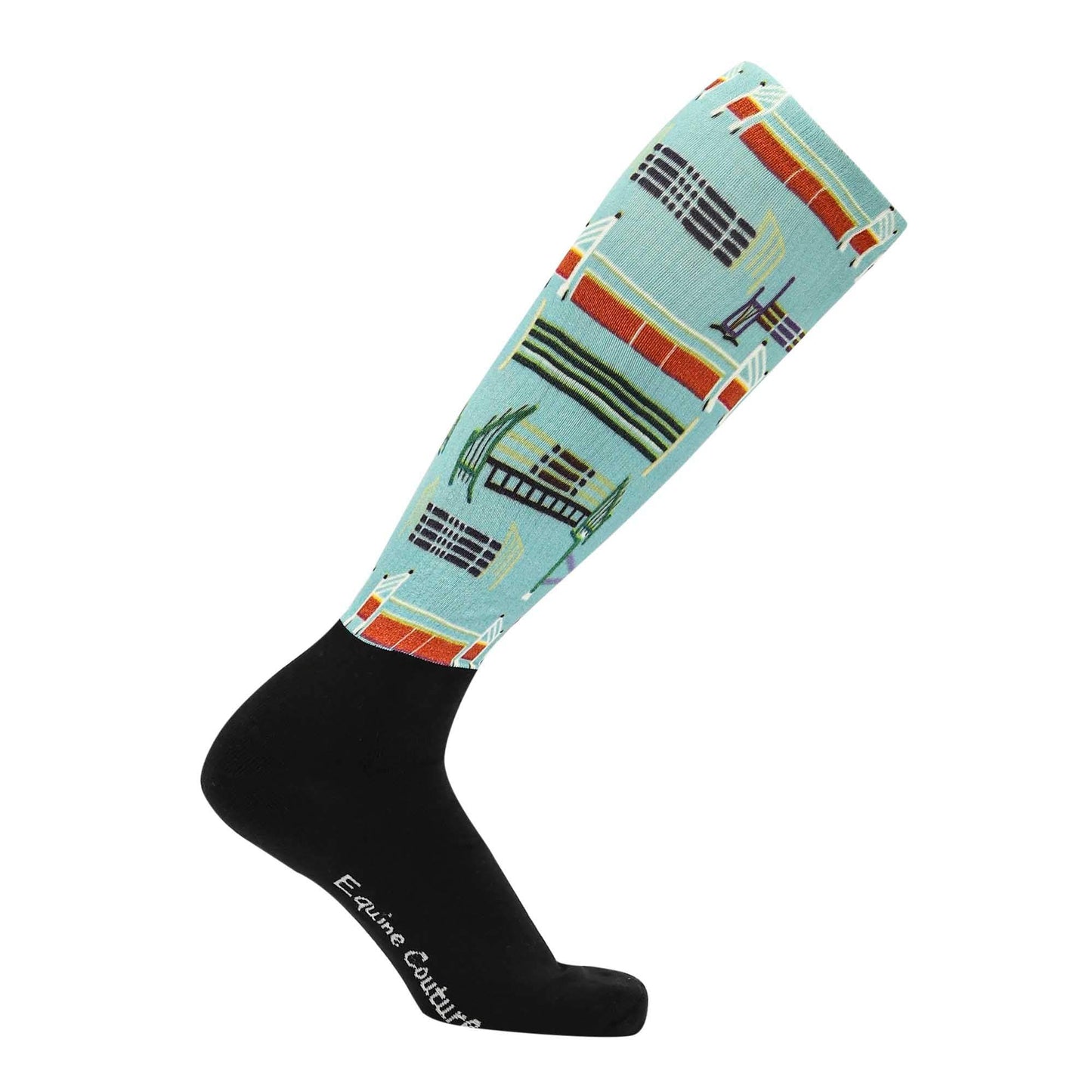 Equine Couture Ladies OTC Boot Socks- Painted Jumps - Breeches.com - Flyclothing LLC