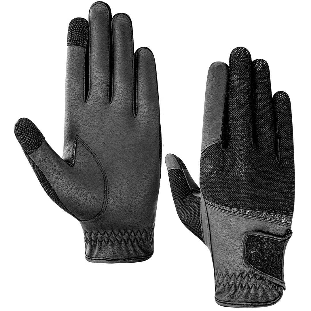 Equine Couture Aerocool Touch Screen Riding Gloves with Glitter - Breeches.com - Flyclothing LLC
