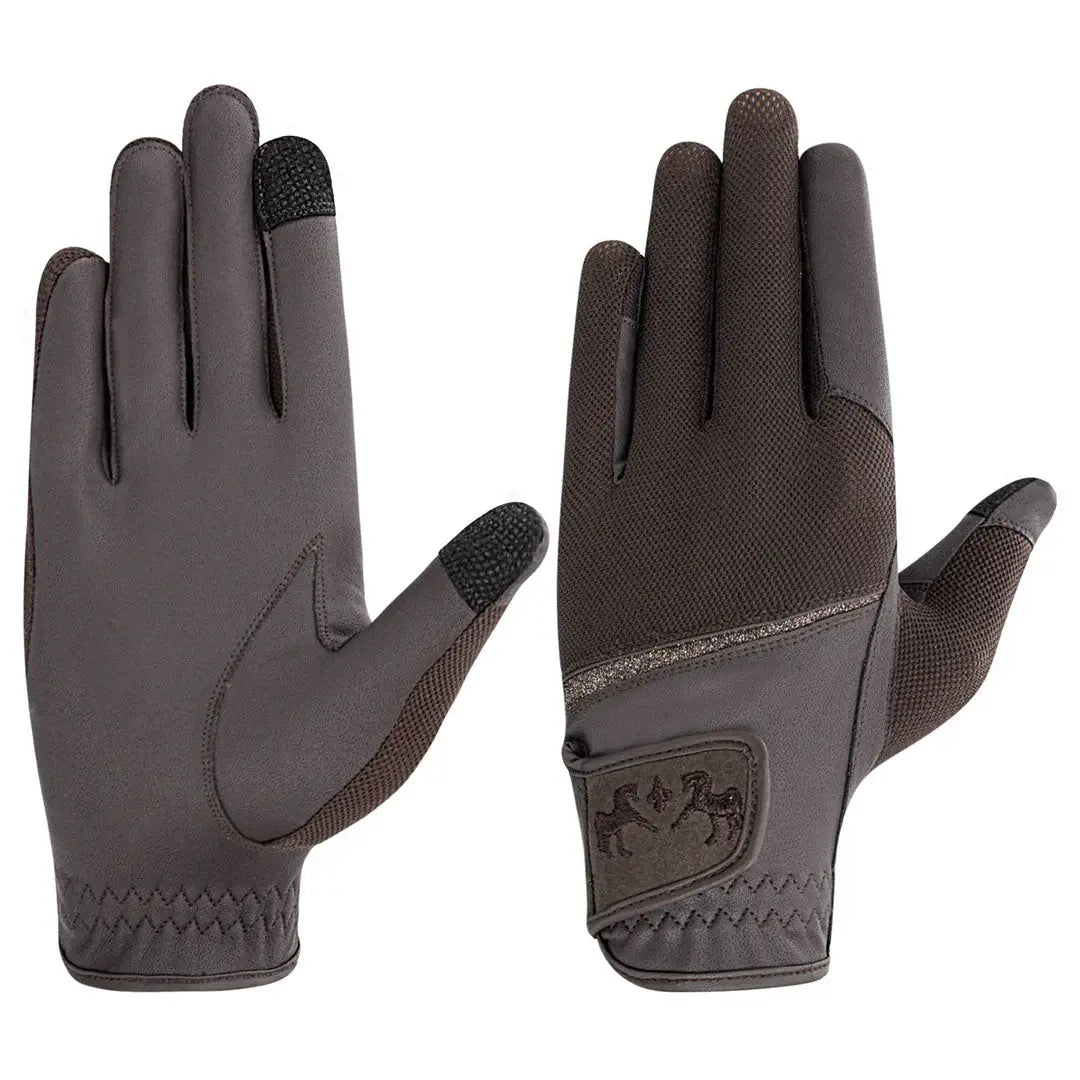 Equine Couture Aerocool Touch Screen Riding Gloves with Glitter - Breeches.com - Flyclothing LLC