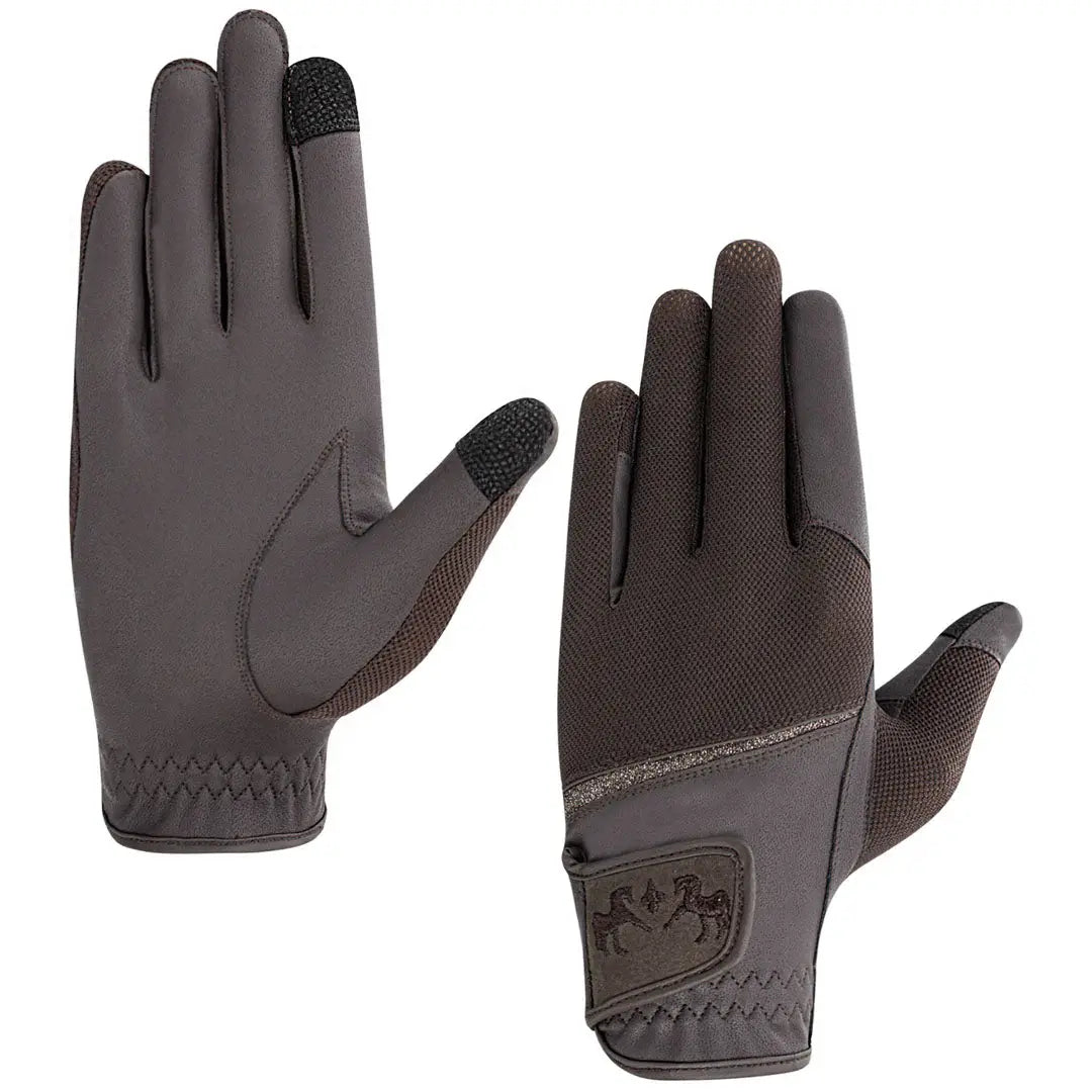 Equine Couture Aerocool Touch Screen Riding Gloves with Glitter - Breeches.com - Flyclothing LLC