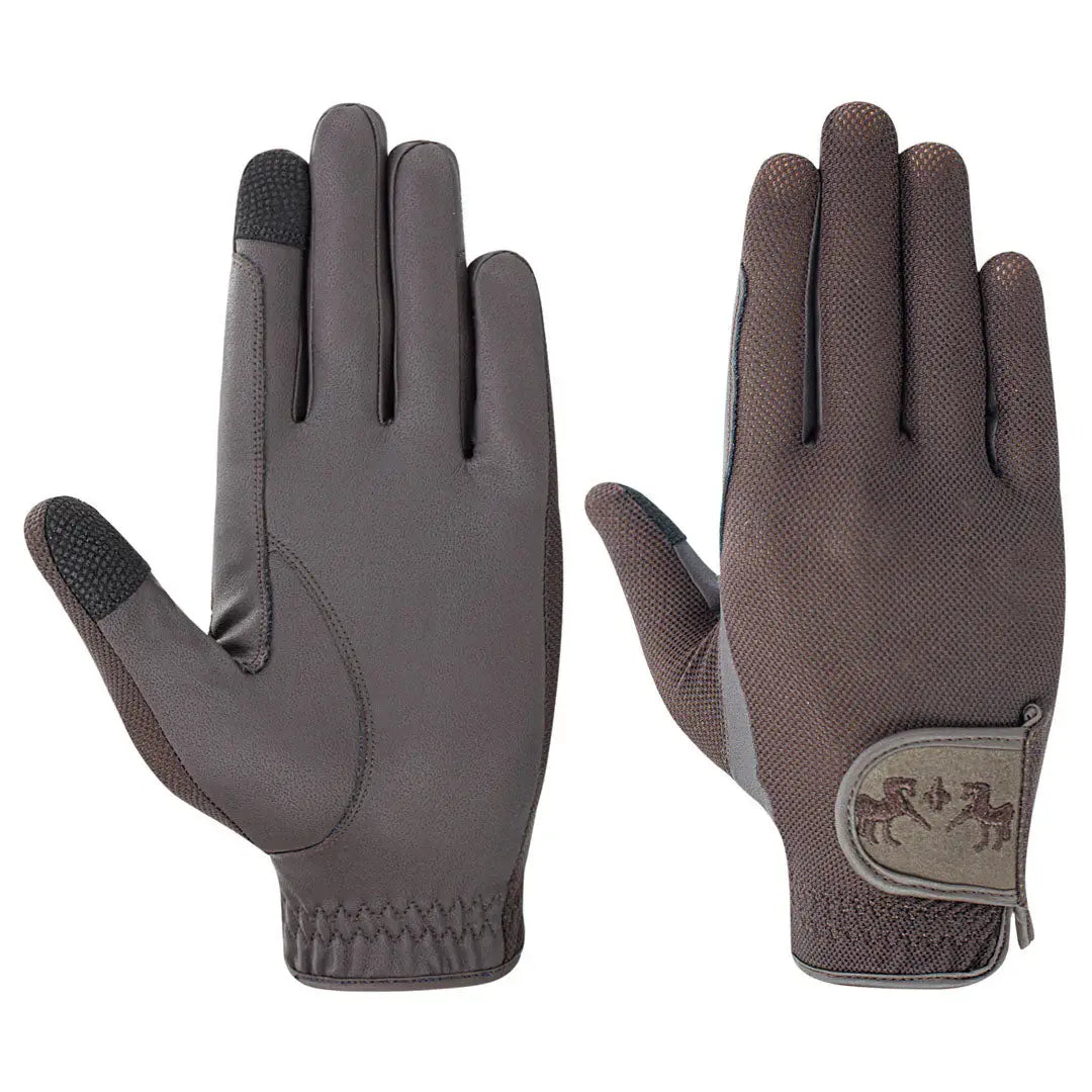 Equine Couture Aerocool Pull-On Touch Screen Riding Gloves - Breeches.com - Flyclothing LLC