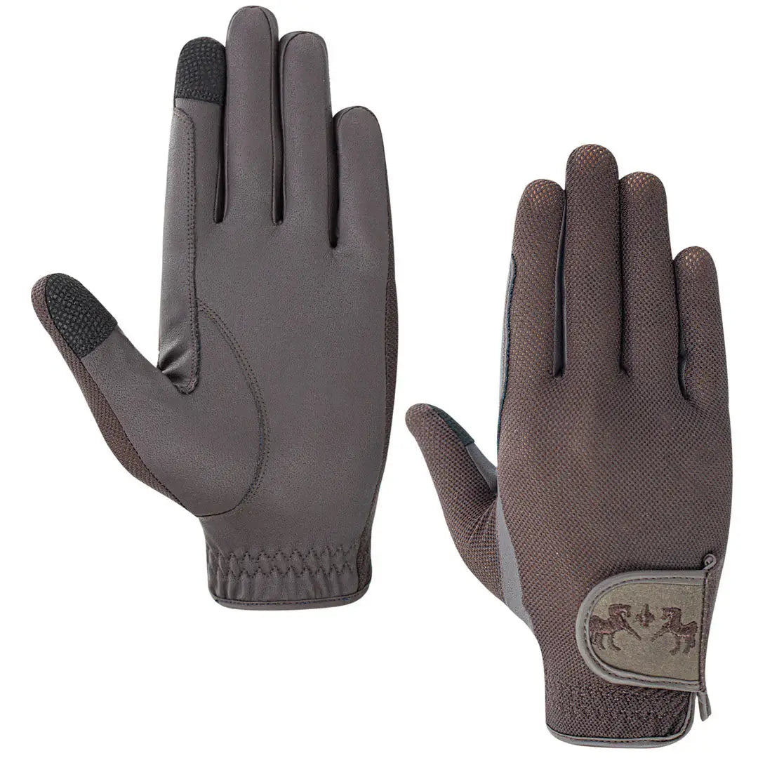 Equine Couture Aerocool Pull-On Touch Screen Riding Gloves - Breeches.com - Flyclothing LLC