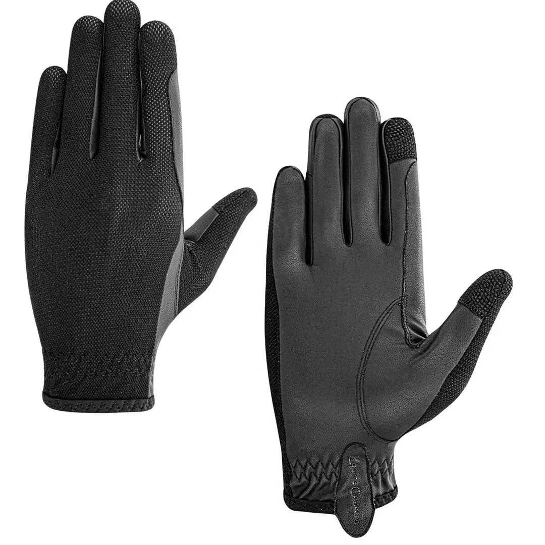 Equine Couture Aerocool Hook and Loop Adjustable Touch Screen Riding Gloves - Breeches.com - Flyclothing LLC