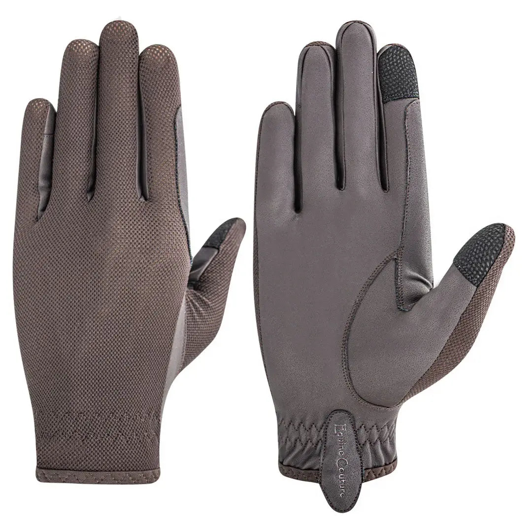 Equine Couture Aerocool Hook and Loop Adjustable Touch Screen Riding Gloves - Breeches.com - Flyclothing LLC