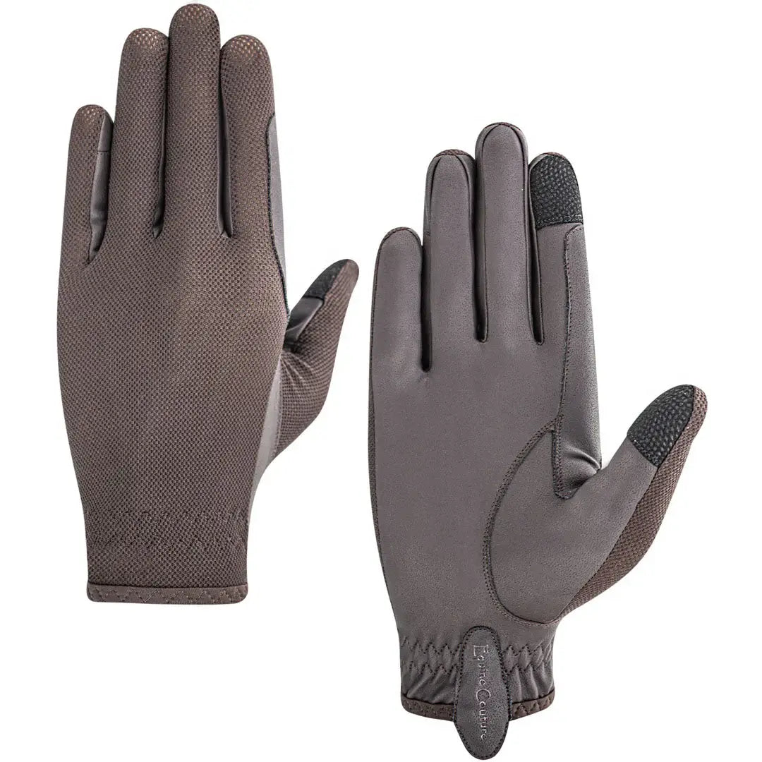 Equine Couture Aerocool Hook and Loop Adjustable Touch Screen Riding Gloves - Breeches.com - Flyclothing LLC