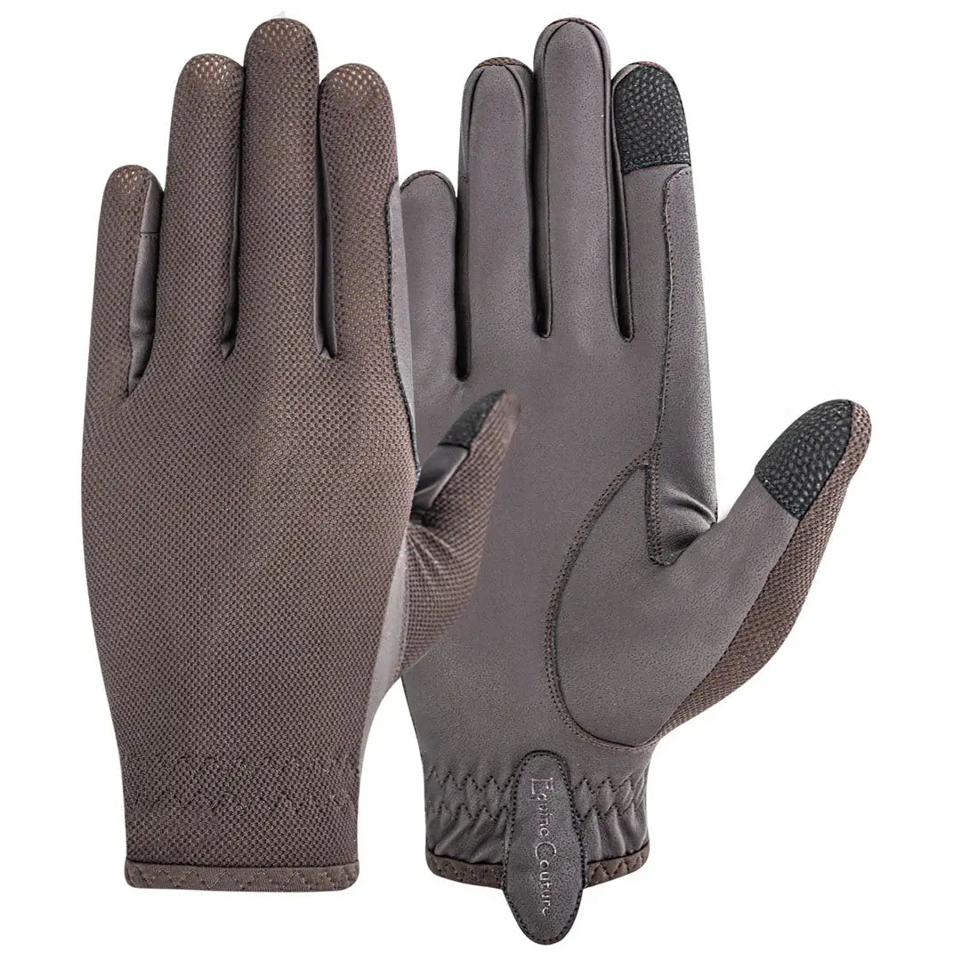 Equine Couture Aerocool Hook and Loop Adjustable Touch Screen Riding Gloves - Breeches.com - Flyclothing LLC