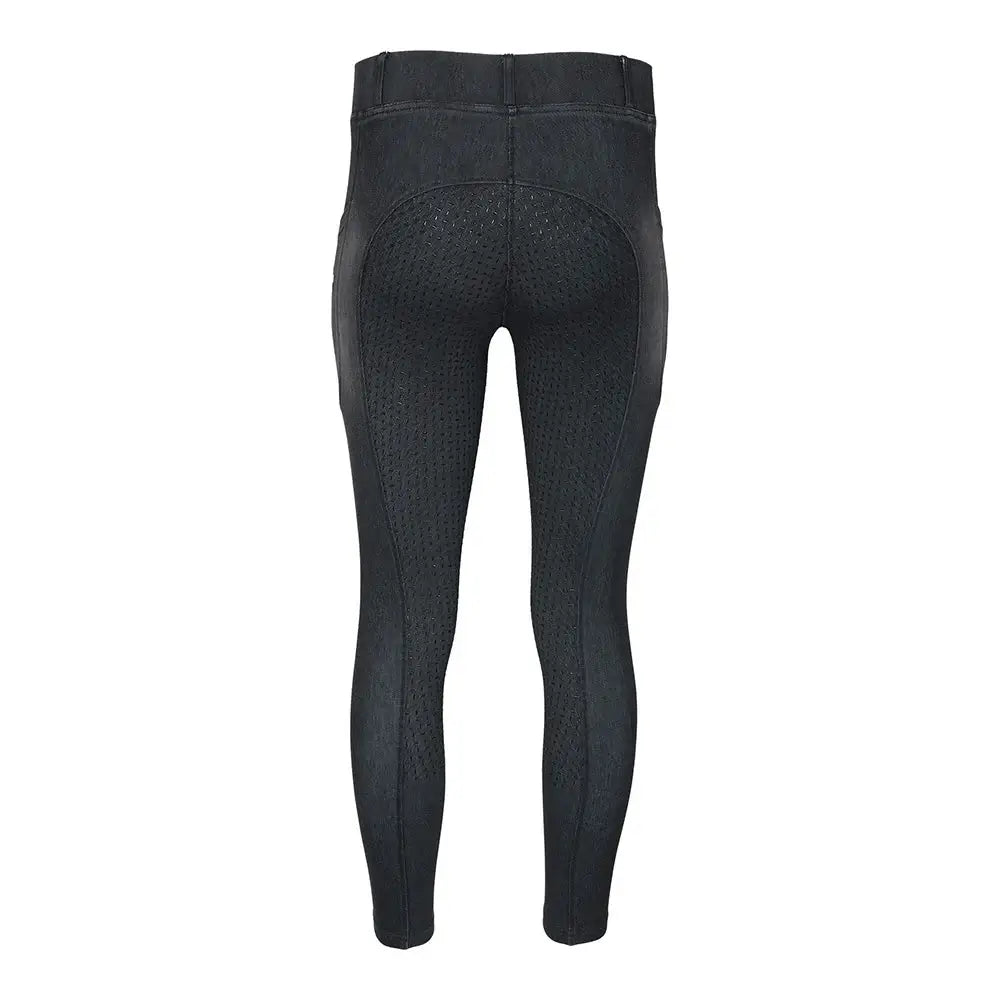 Equine Couture Ladies Denim Full Seat Silicon Tights with Phone Pocket - Breeches.com - Flyclothing LLC