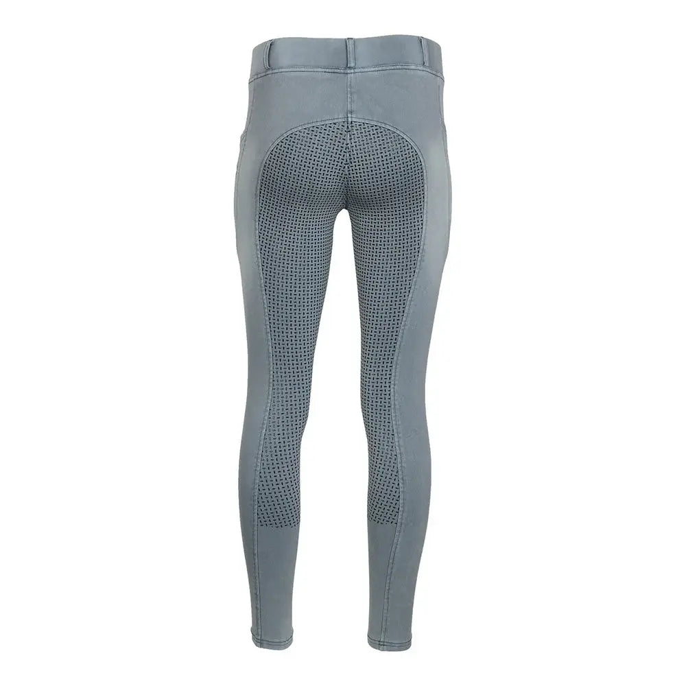 Equine Couture Ladies Denim Full Seat Silicon Tights with Phone Pocket - Breeches.com - Flyclothing LLC