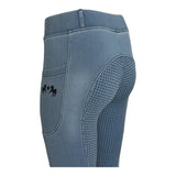 Equine Couture Ladies Denim Full Seat Silicon Tights with Phone Pocket - Breeches.com - Flyclothing LLC