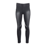 Equine Couture Ladies Denim Silicon Knee Patch Tights with Phone Pocket - Breeches.com - Flyclothing LLC