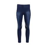 Equine Couture Ladies Denim Silicon Knee Patch Tights with Phone Pocket - Breeches.com - Flyclothing LLC