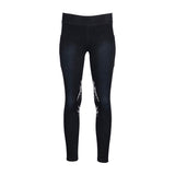 Equine Couture Ladies Denim Silicon Knee Patch Tights with Phone Pocket - Breeches.com - Flyclothing LLC