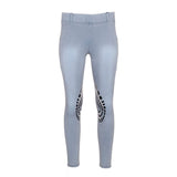 Equine Couture Ladies Denim Silicon Knee Patch Tights with Phone Pocket - Breeches.com - Flyclothing LLC