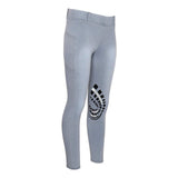 Equine Couture Ladies Denim Silicon Knee Patch Tights with Phone Pocket - Breeches.com - Flyclothing LLC