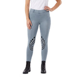 Equine Couture Ladies Denim Silicon Knee Patch Tights with Phone Pocket - Breeches.com - Flyclothing LLC