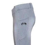 Equine Couture Ladies Denim Silicon Knee Patch Tights with Phone Pocket - Breeches.com - Flyclothing LLC