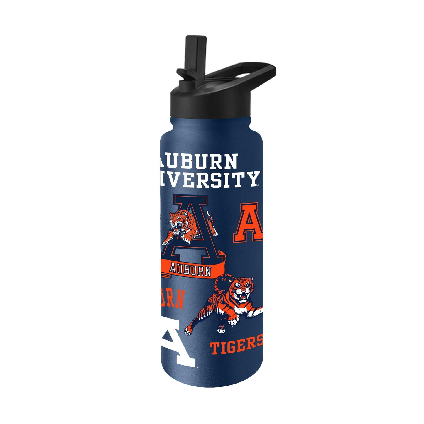 Auburn Vault 34oz Navy Native Quencher Bottle - Logo Brands - Flyclothing LLC