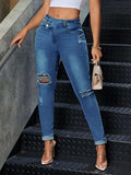 Distressed Skinny Jeans - Trendsi - Flyclothing LLC
