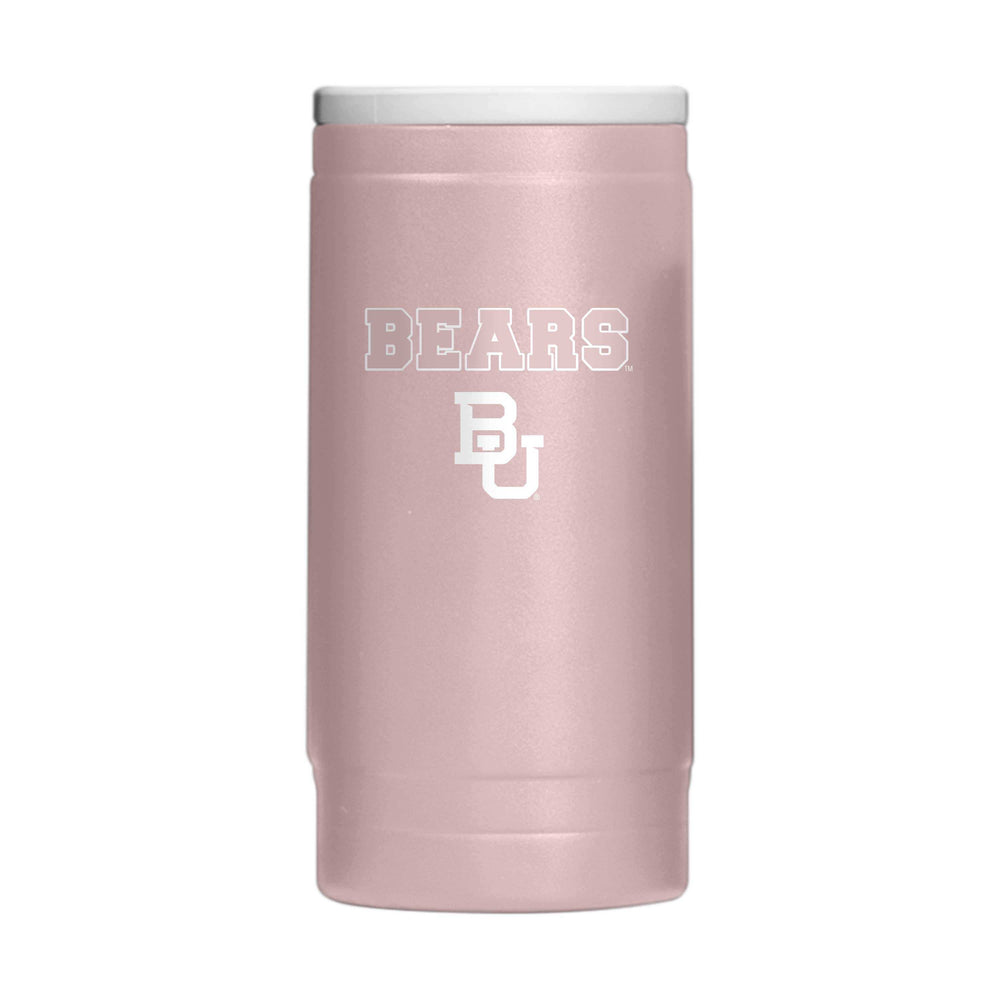 Baylor 12oz Stencil Powder Coat Slim Can Coolie - Logo Brands - Flyclothing LLC