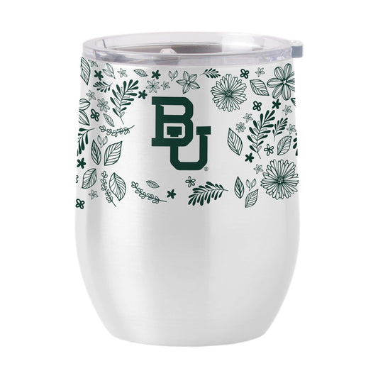 Baylor 16oz Botanical Stainless Curved Beverage - Logo Brands - Flyclothing LLC