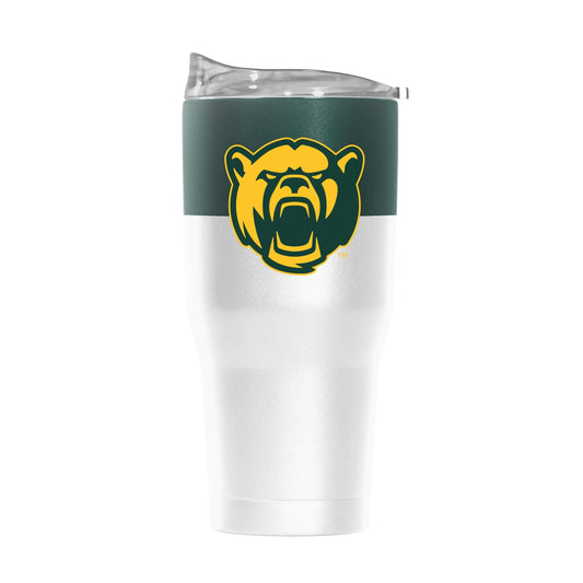 Baylor 30oz Colorblock White Powder Coat Tumbler - Logo Brands - Flyclothing LLC