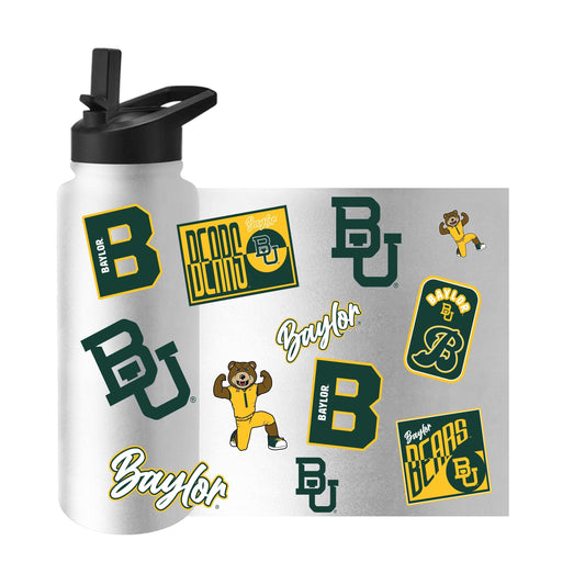 Baylor 34oz White Dreamweave Quencher Bottle - Logo Brands - Flyclothing LLC