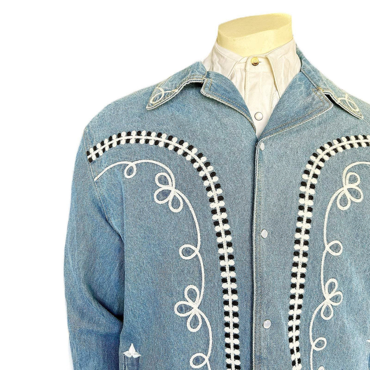 Jean Jacket Rope Rockmount Ranch Wear mens vintage western denim bolero jacket with ...