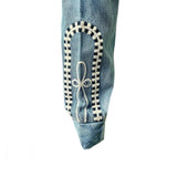 Rockmount Ranch Wear mens vintage western denim bolero jacket with white rope embroidery - Rockmount Clothing - Flyclothing LLC