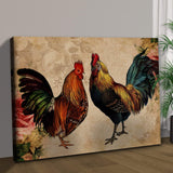 Retro Rooster Chicken Canvas Wall Art - Tailored Canvases - Flyclothing LLC