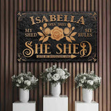 Personalized She Shed Sign V - Tailored Canvases - Flyclothing LLC