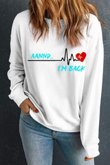 Graphic Round Neck Long Sleeve Sweatshirt - Trendsi - Flyclothing LLC