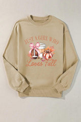 Graphic Round Neck Long Sleeve Sweatshirt - Trendsi - Flyclothing LLC