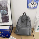 PU Leather Zip Backpack Bag - Trendsi - Flyclothing LLC