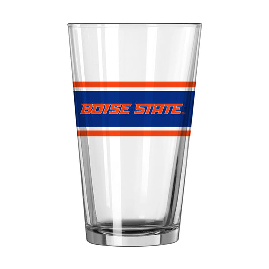Boise State 16oz Stripe Pint Glass - Logo Brands - Flyclothing LLC