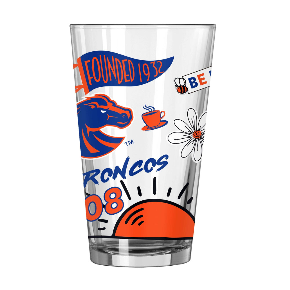 Boise State 16oz Native Pint Glass - Logo Brands - Flyclothing LLC