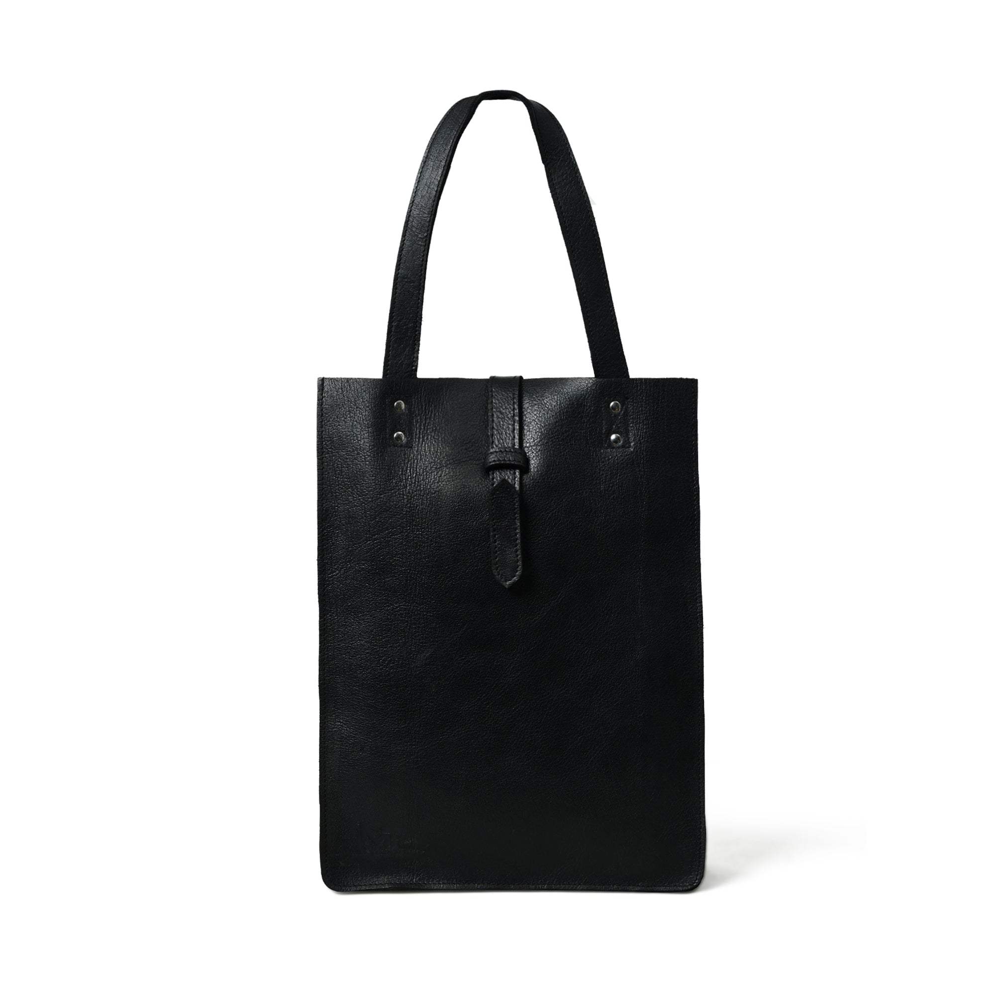 Ebony Elegance Leather Tote - Classy Leather Bags - Flyclothing LLC