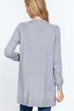 ACTIVE BASIC Open Front Long Sleeve Cardigan - Trendsi - Flyclothing LLC