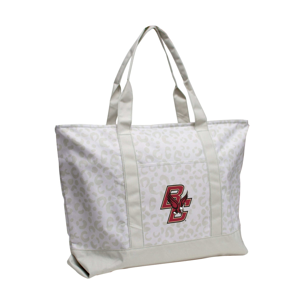 Boston College Leopard Pattern Tote - Logo Brands - Flyclothing LLC
