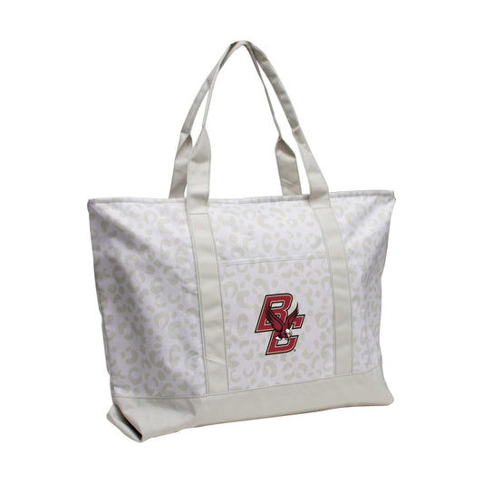 Boston College Leopard Pattern Tote - Logo Brands - Flyclothing LLC