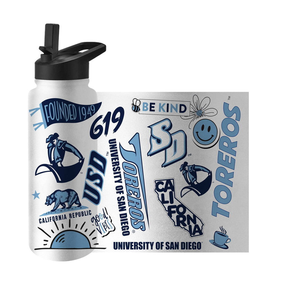 University of San Diego 34oz Native Quencher Bottle - Logo Brands - Flyclothing LLC