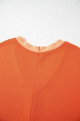 Two-Tone Short Sleeve V Neck Patched Pocket Romper - Trendsi - Flyclothing LLC