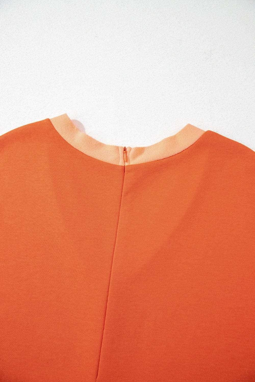 Two-Tone Short Sleeve V Neck Patched Pocket Romper - Trendsi - Flyclothing LLC