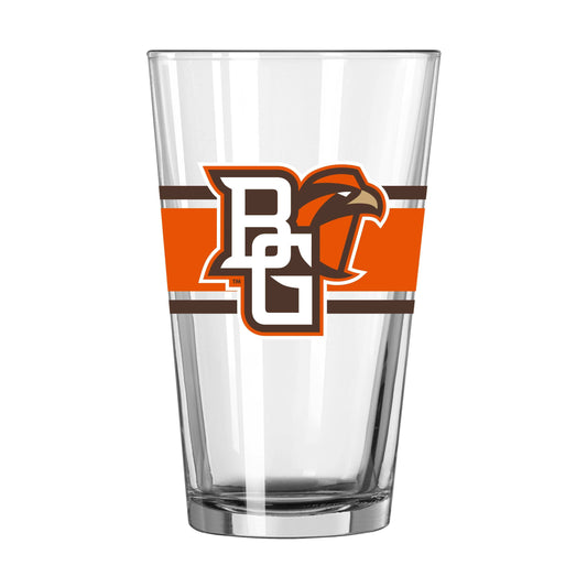 Bowling Green 16oz Stripe Pint Glass - Logo Brands - Flyclothing LLC