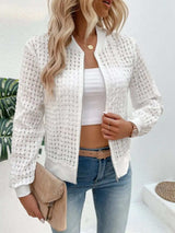 Zip Up Long Sleeve Jacket - Trendsi - Flyclothing LLC