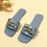 Open Toe Flats Sandals - Trendsi - Flyclothing LLC