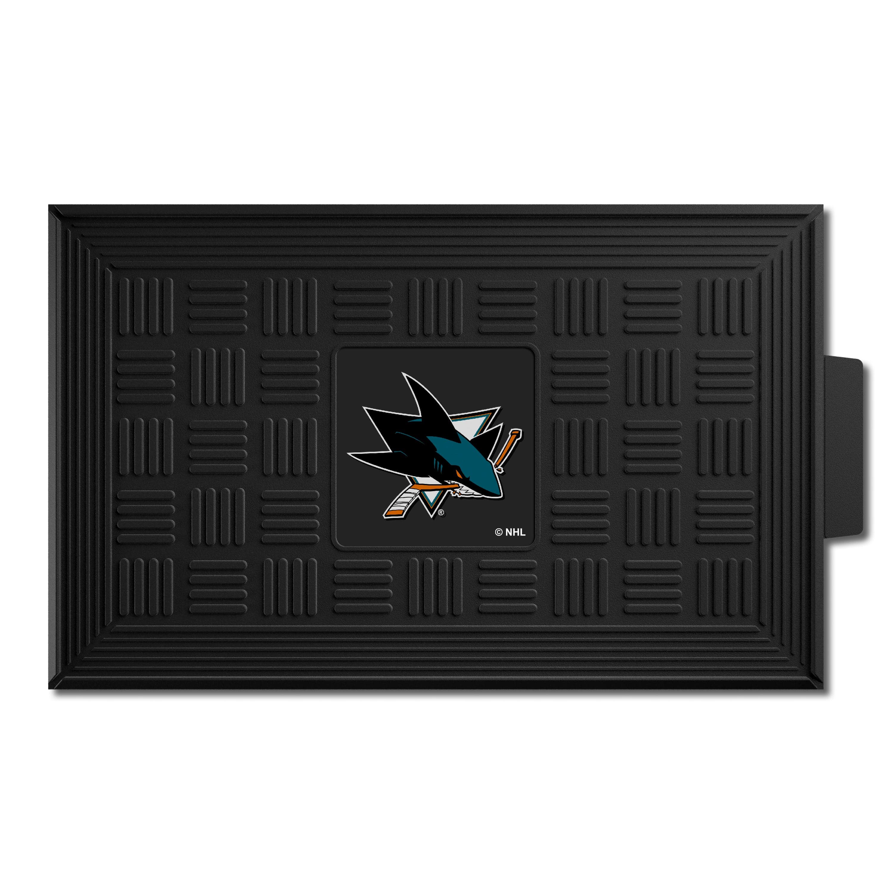 San Jose Sharks Heavy Duty Vinyl Medallion Door Mat - 19.5in. x 31in. - San Jose Sharks