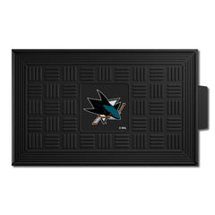 San Jose Sharks Heavy Duty Vinyl Medallion Door Mat - 19.5in. x 31in. - San Jose Sharks